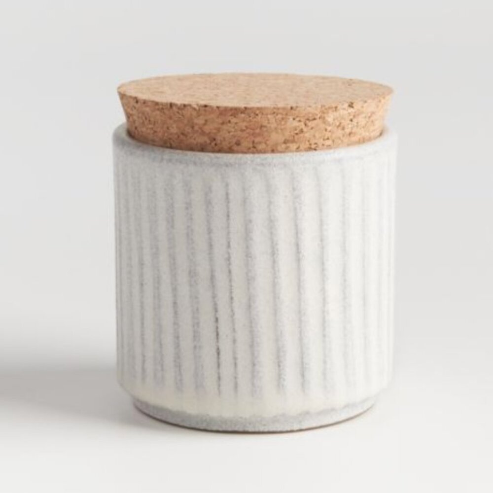 Crate and Barrel Lilou Matte White Salt Cellar